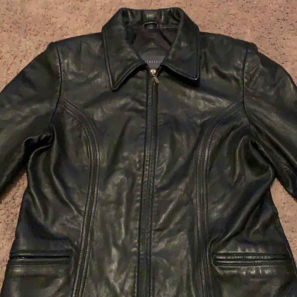 Relativity Black Leather Jacket - image 3